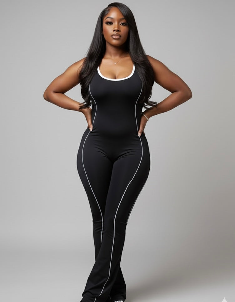 Sculpt Contour Open-Back Jumpsuit