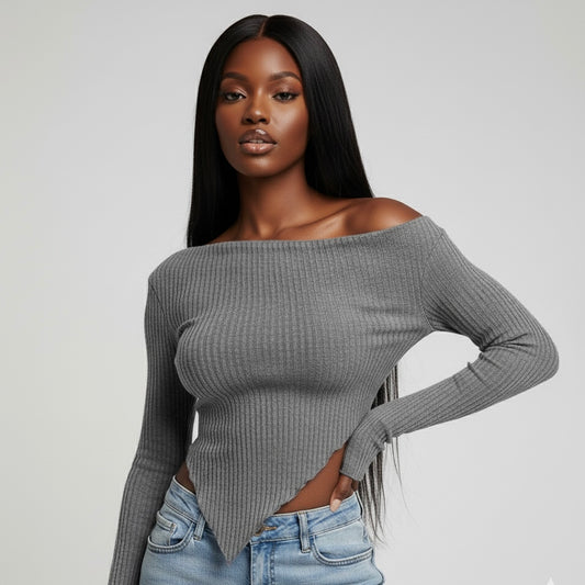 Asymmetrical Off-Shoulder Top