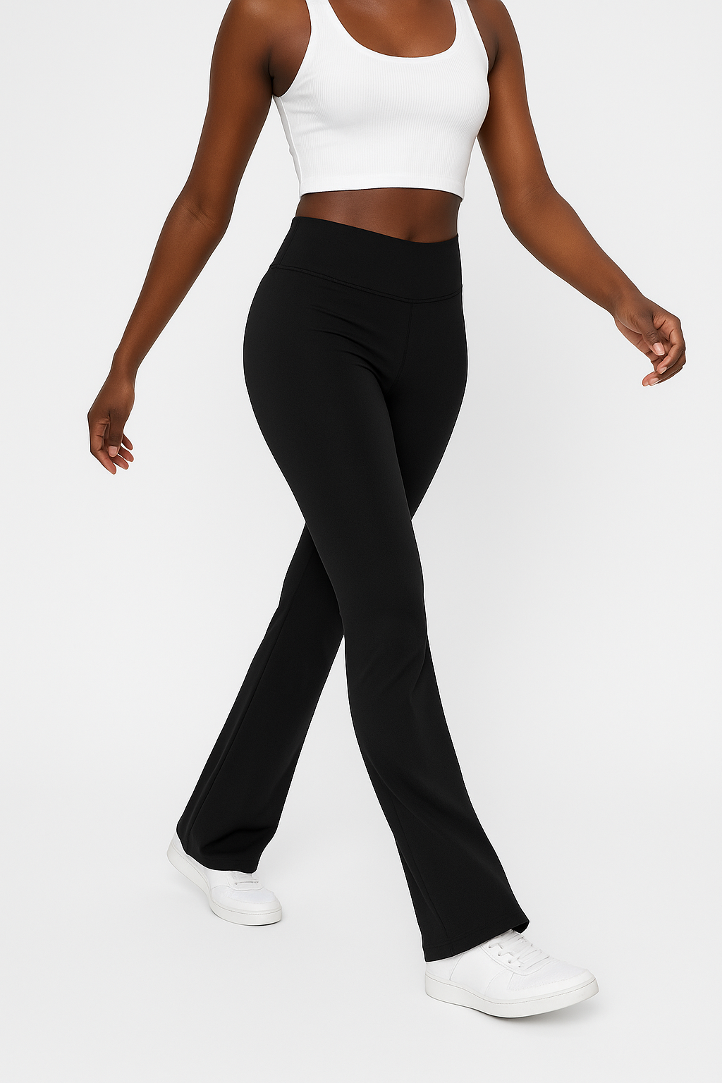 Sculpted Flared Leggings-Black